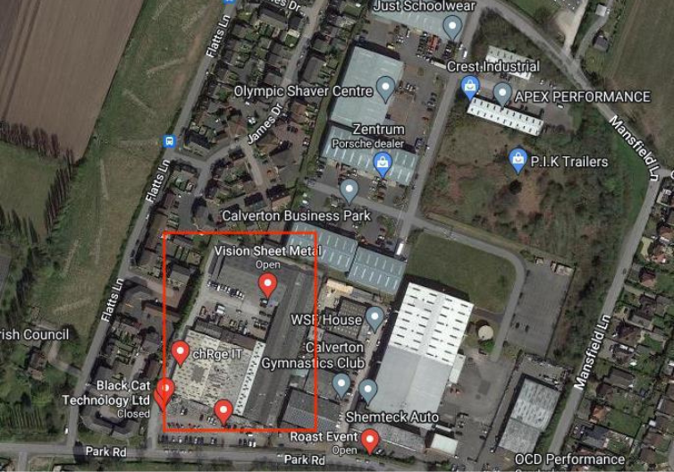 Map view of Daleside House Industrial and commercial Estate in Nottinghamshire